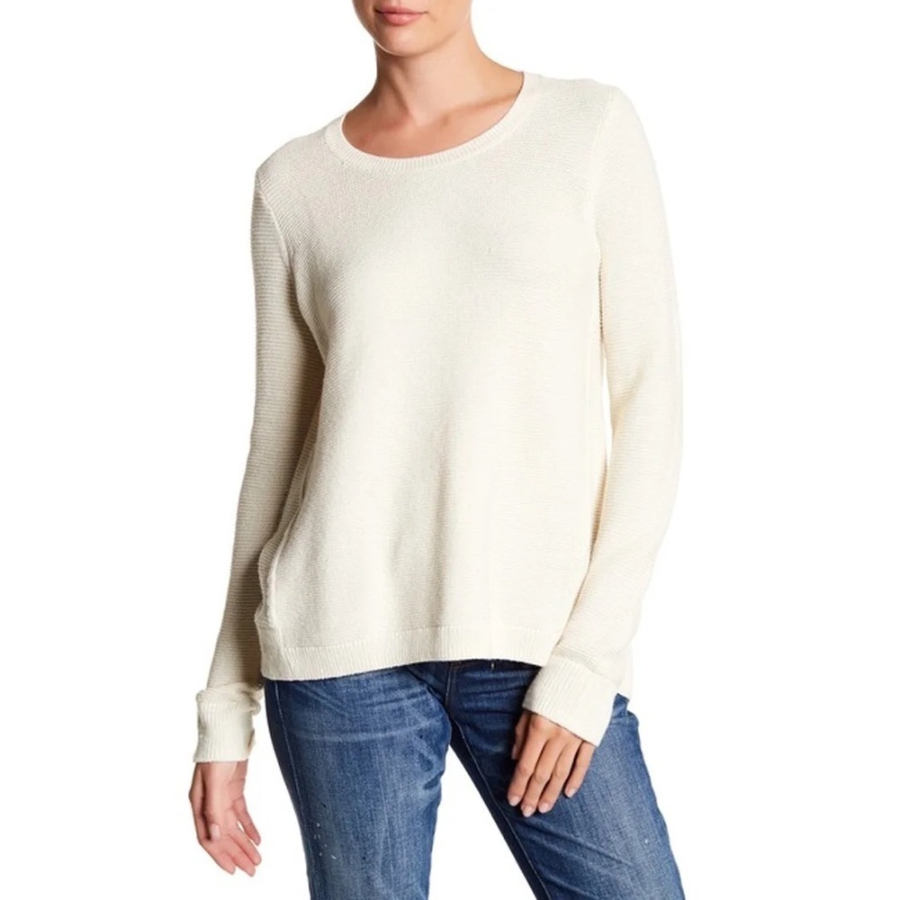 Madewell Riverside Texture Sweater in Cream - Size XS